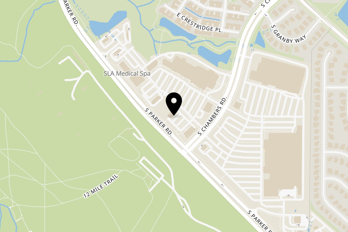 Map showing the location of Dagiya on 5612 S Parker Rd in Aurora